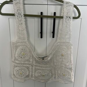 Boho Crochet Floral crop